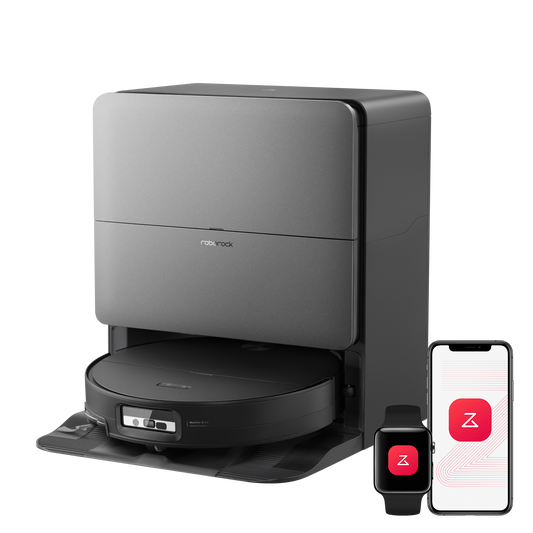 Roborock Saros 20 Sonic in Schwarz mit RockDock und App-Steuerung