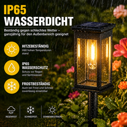Solar LED Gartenleuchten wasserdicht nach IP65 für den Außenbereich