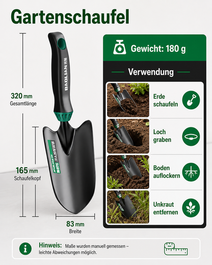 3-teiliges Gartenwerkzeug-Set für Pflanzen, Umtopfen, Jäten und Bodenlockerung
