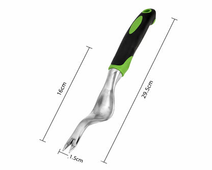 Ergonomischer Unkrautentferner in grüner Ausführung mit Handgriff