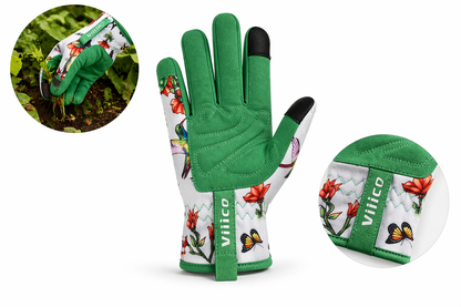 Gartenhandschuhe für Damen in Grün mit Grabkrallen für die Gartenarbeit