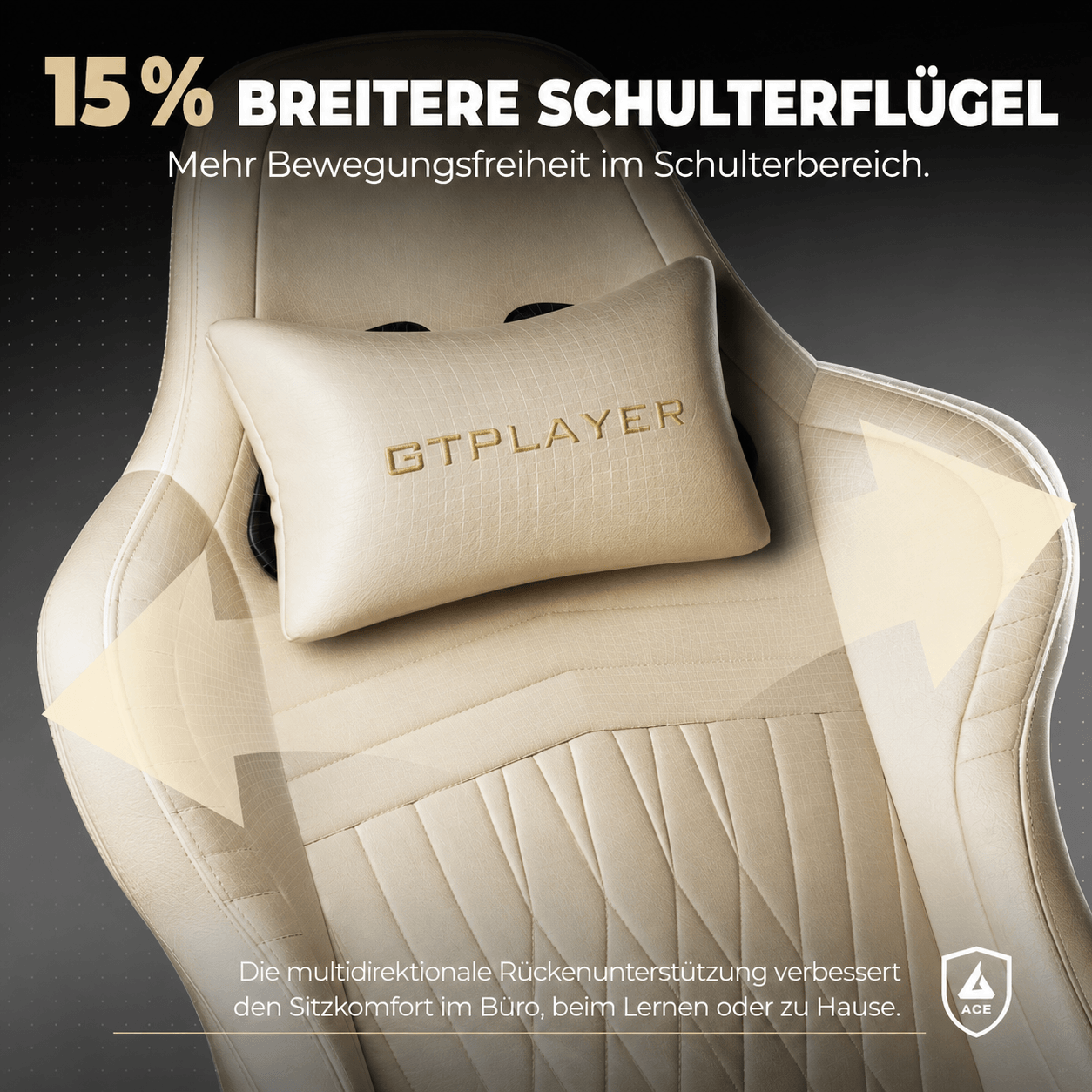 ACE-PRO Gaming-Stuhl mit gepolsterter Sitzfläche