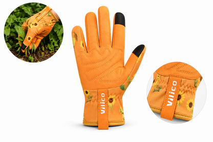 Gartenhandschuhe für Damen in Orange mit Grabkrallen für die Bodenarbeit