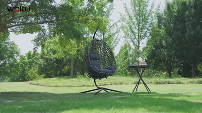 Hängesessel mit Gestell Boho – Eierstuhl für Garten & Balkon