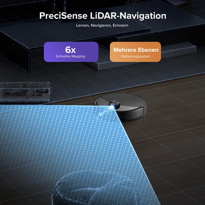 Roborock Q10 S5+ Saug- und Wischroboter mit LiDAR-Navigation bei Dunkelheit
