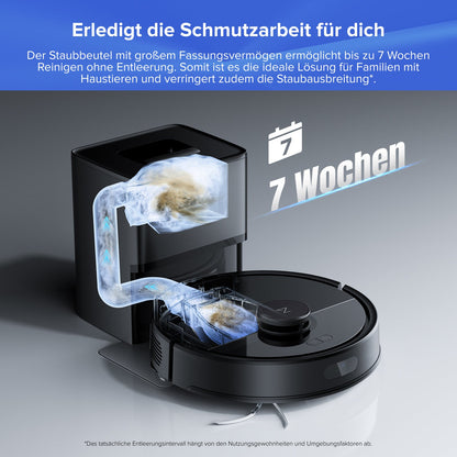 Roborock Q7 L5+ Set – Saug- & Wischroboter mit Absaugstation, 8.000 Pa + 2 Staubbeutel