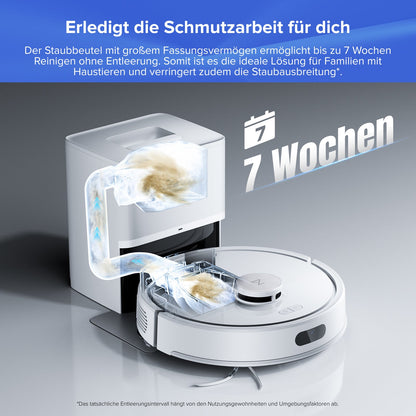 Roborock Q7 L5+ Set – Saug- & Wischroboter mit Absaugstation, 8.000 Pa + 2 Staubbeutel